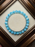 Top Grade Icy Volcano Blue Larimar 8mm