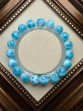 Top Grade Icy Volcano Blue Larimar 10mm